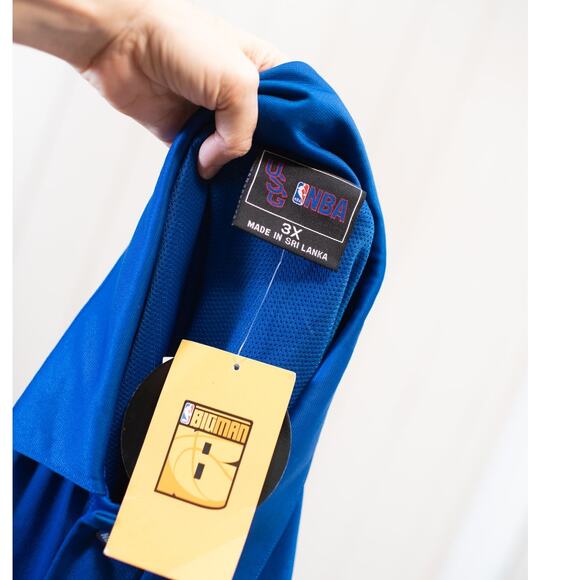 NWT Vintage Men's NBA Detroit Pistons Warm Up Jersey Blue Red Streetwear 3XL - Picture 8 of 11